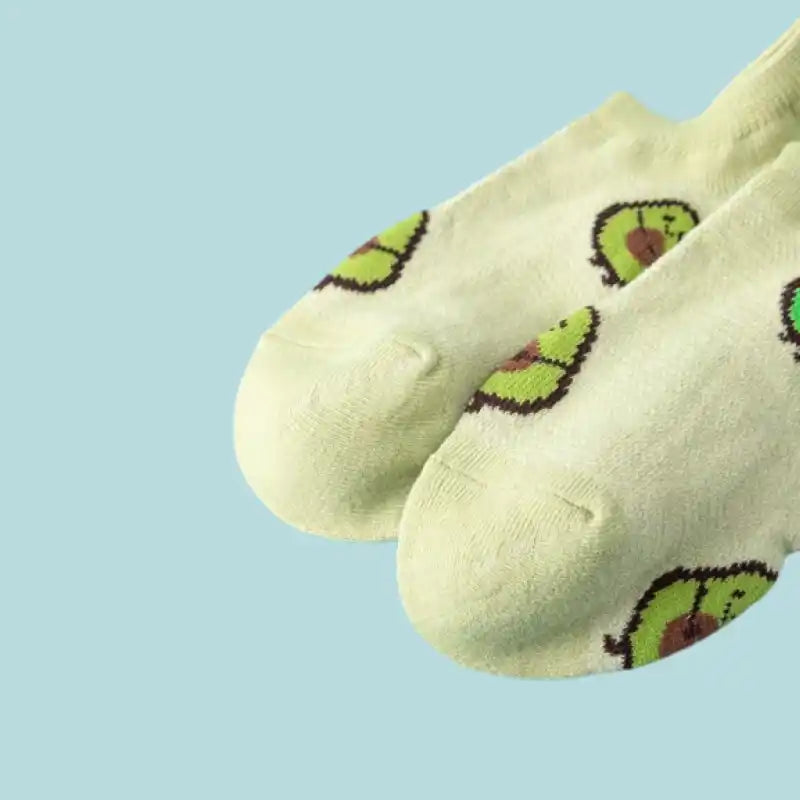 5 pares Calcetines tobilleros con estampado de palta