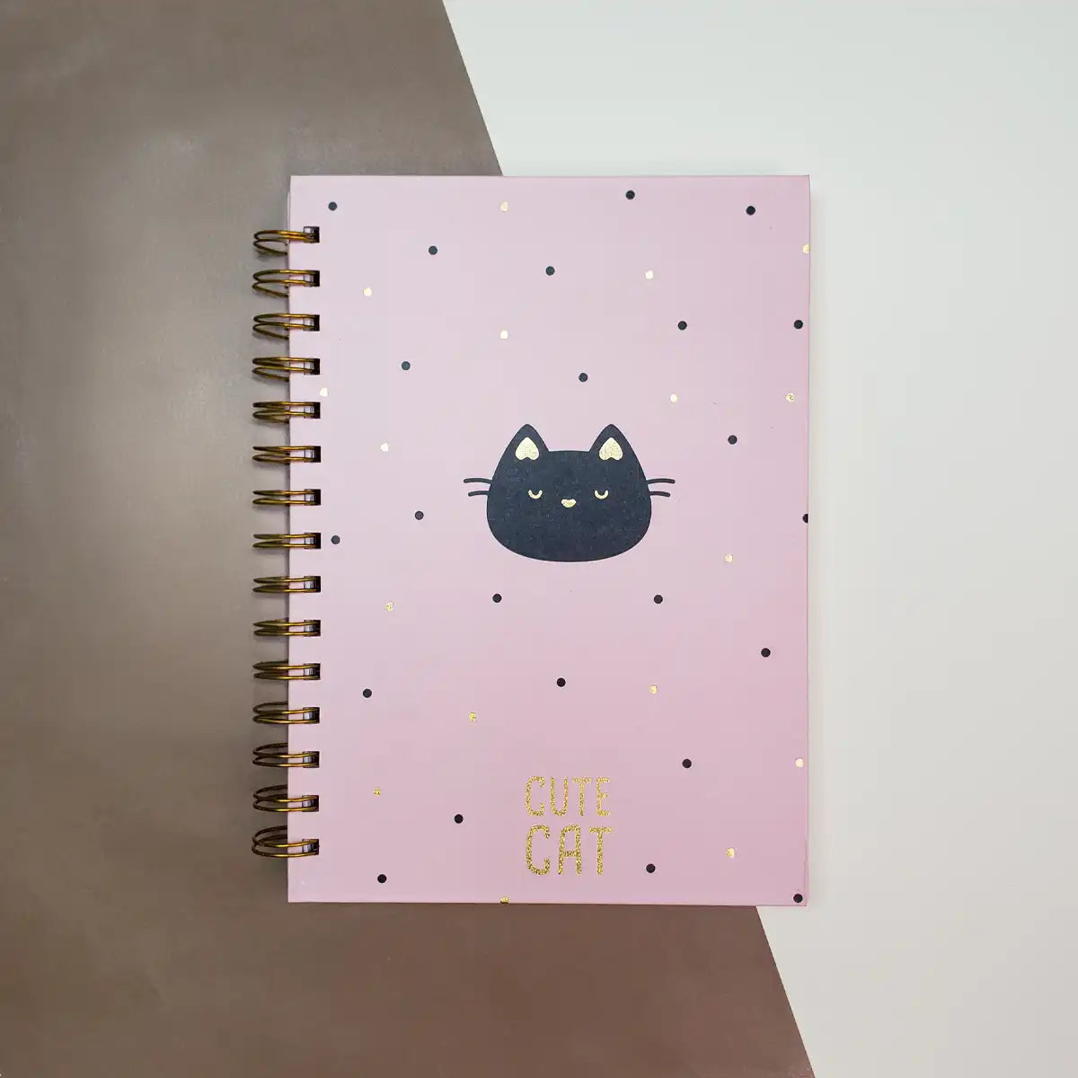 Cuaderno de Líneas Gatito Negro Cute Cat