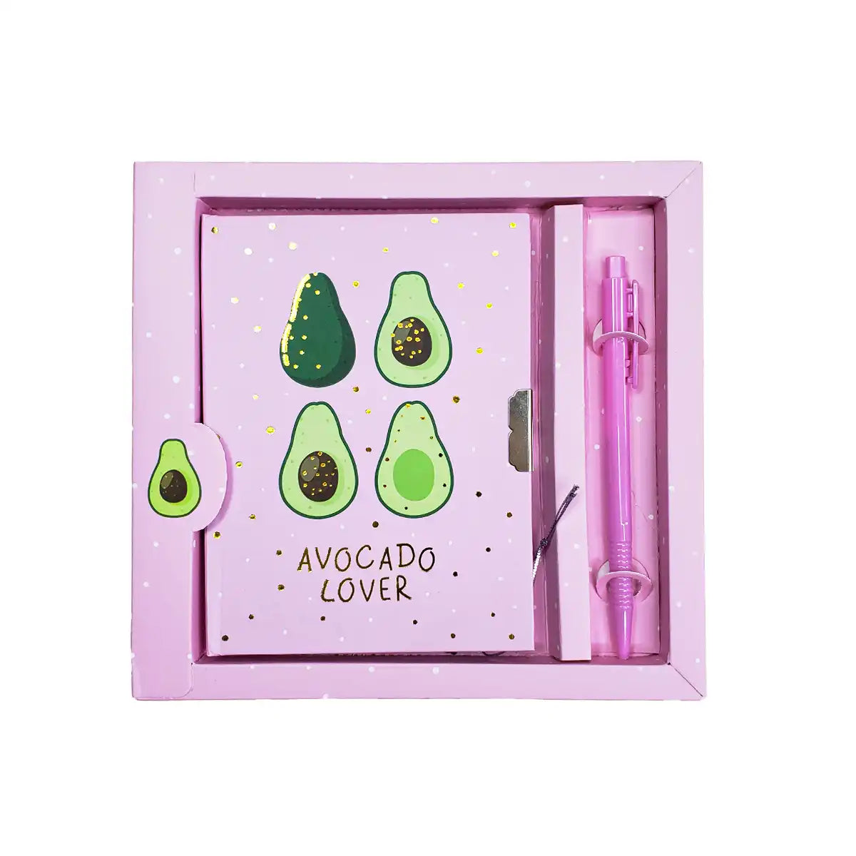 Diario de Vida con Llave y Lápiz Avocado Lover