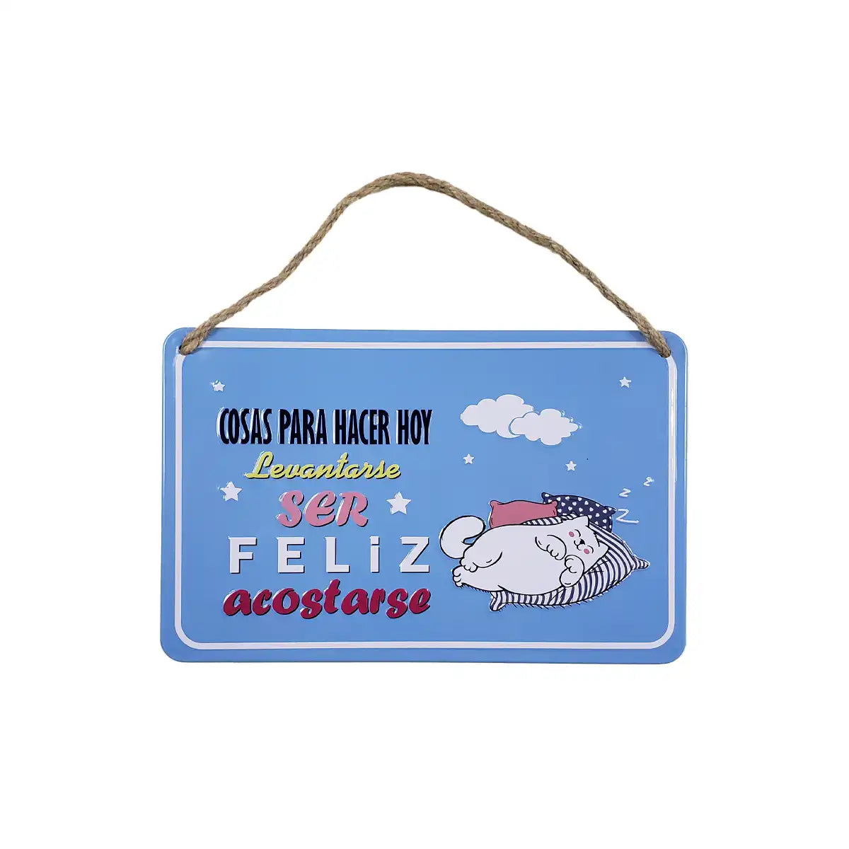 Letrero Kawaii Para Puerta "Cosas Para Hacer Hoy"