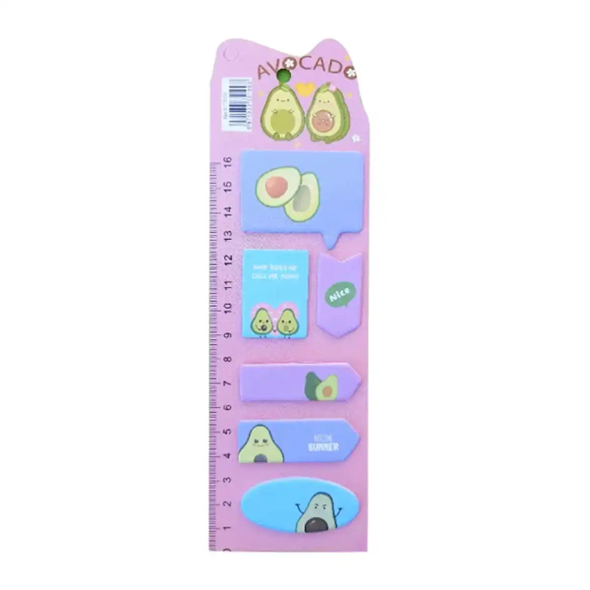 Notas Adhesivas Palta Kawaii Con Regla 16 cm