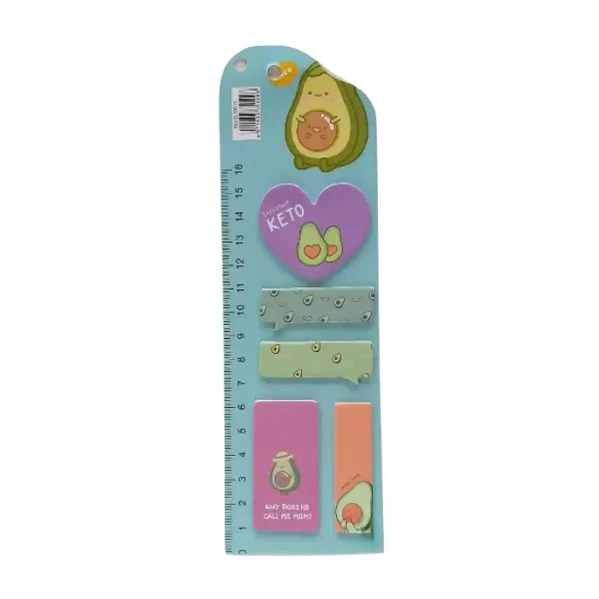 Notas Adhesivas Palta Kawaii Con Regla 16 cm