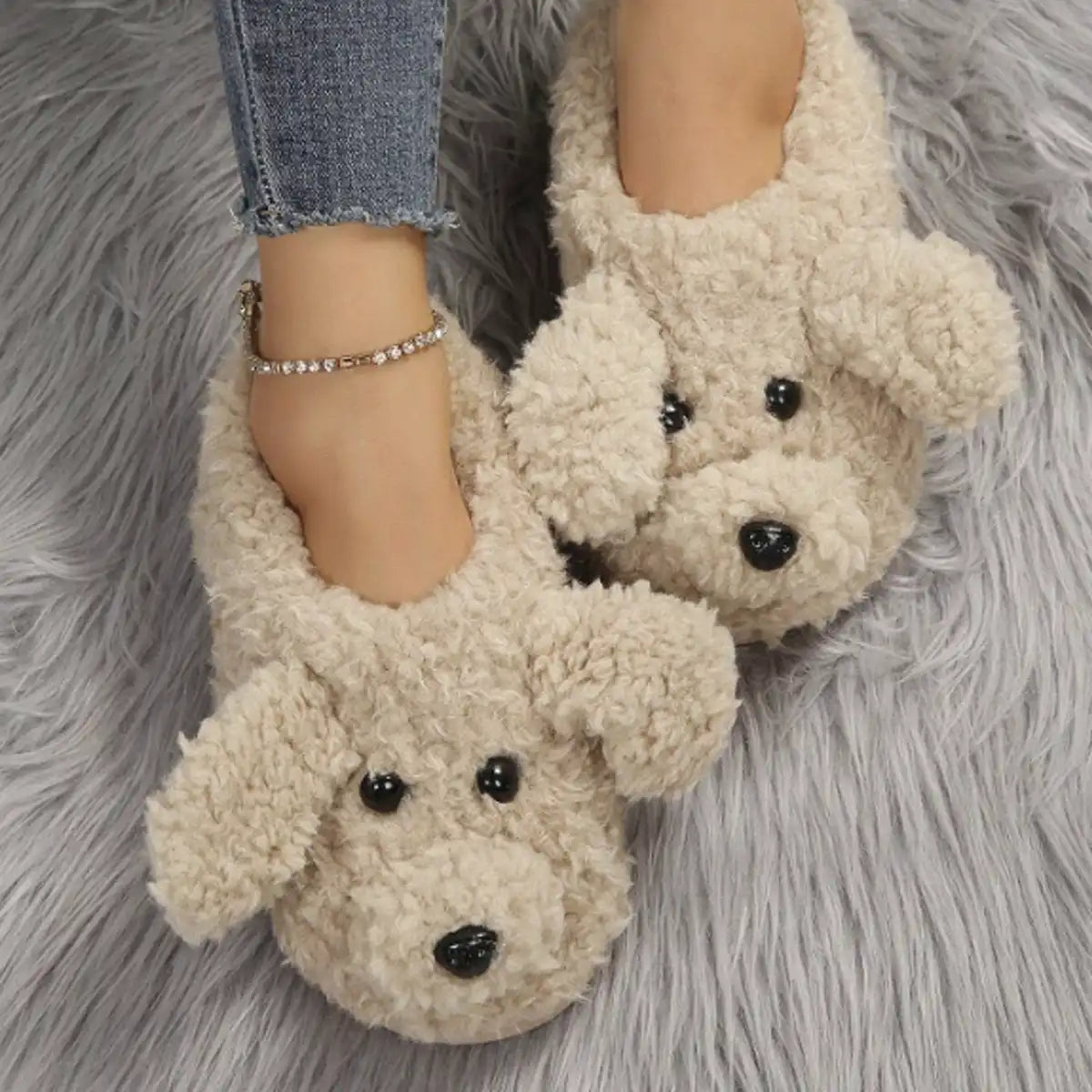 Pantufla de Perrito con Orejas