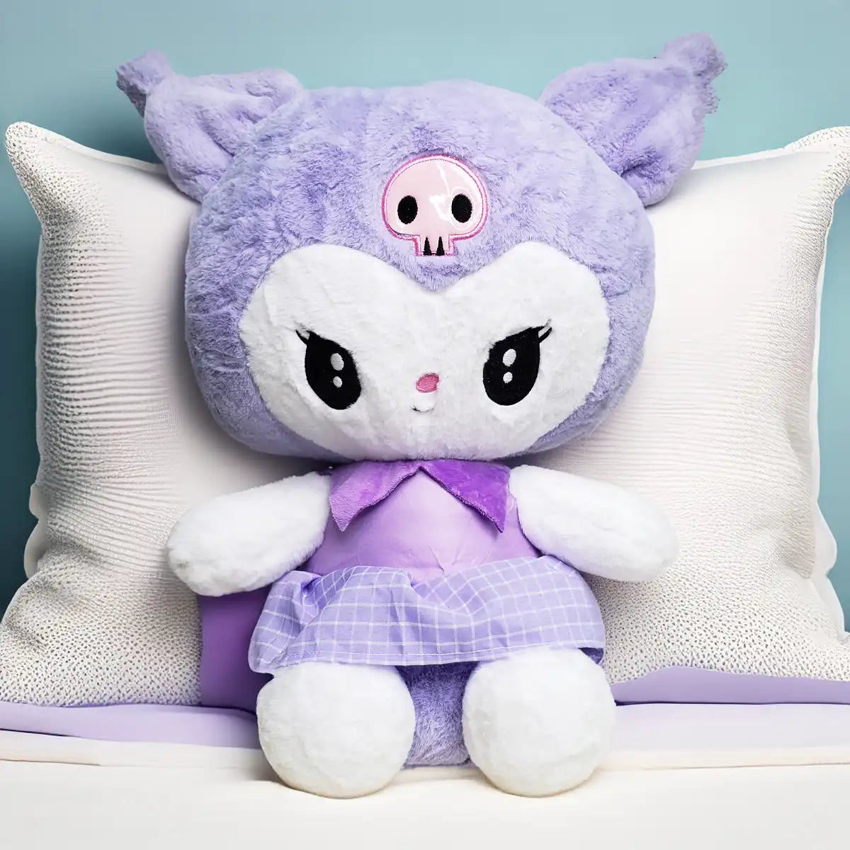 Peluche Kuromi de Sanrio con Vestido Lila 45 cm