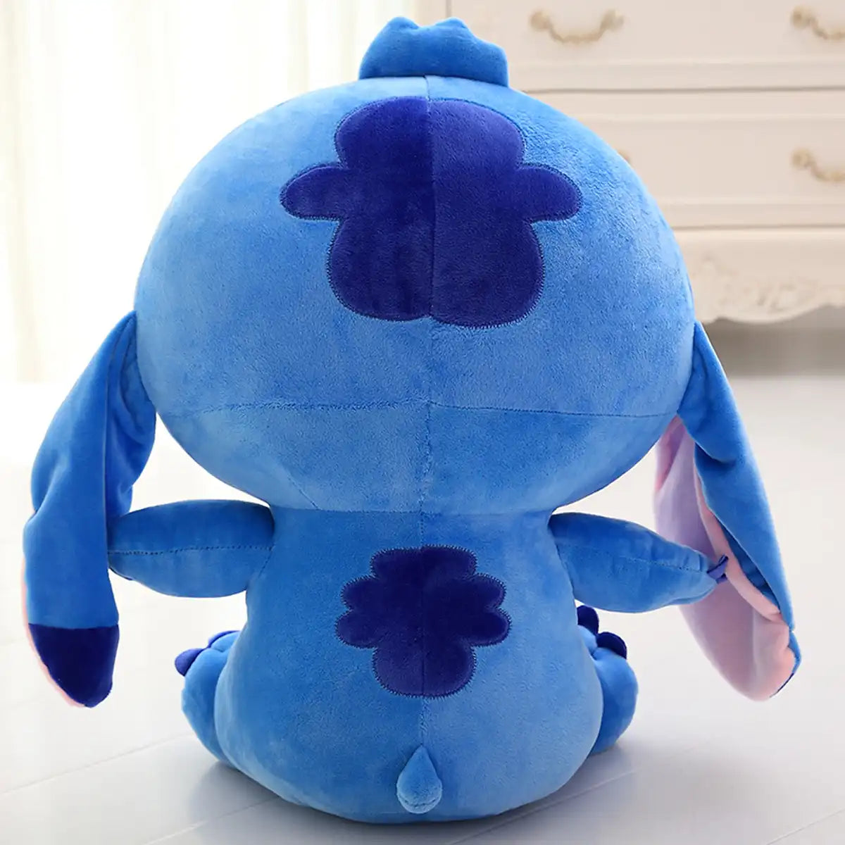 Peluche Stitch De Color Azul De Espalda