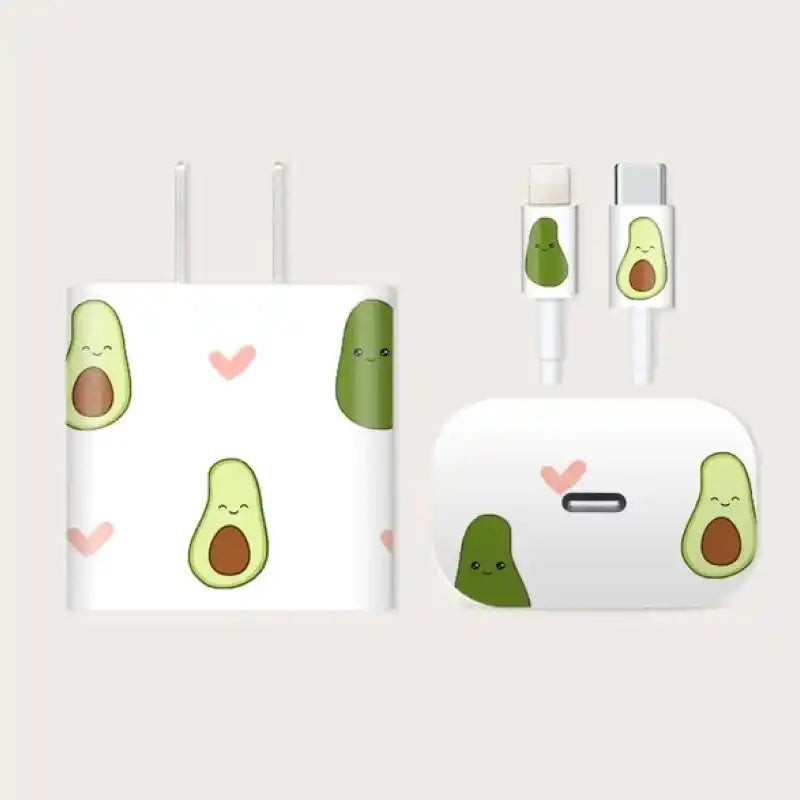 Stickers con dibujos animados de palta para cargador