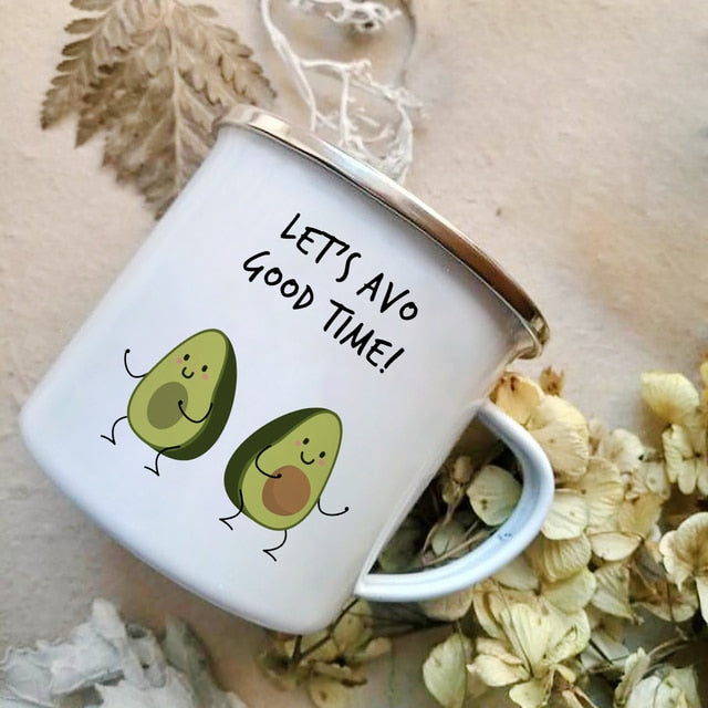 Taza de café 360 ml con estampado de palta Let's Avo Good Time