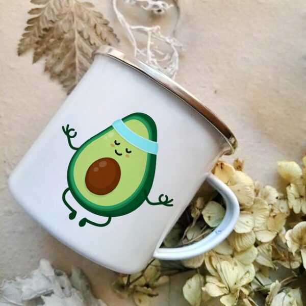 Taza de café 360 ml con estampado de palta meditación