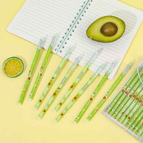 Set 3 lápiz con dibujos de palta al azar