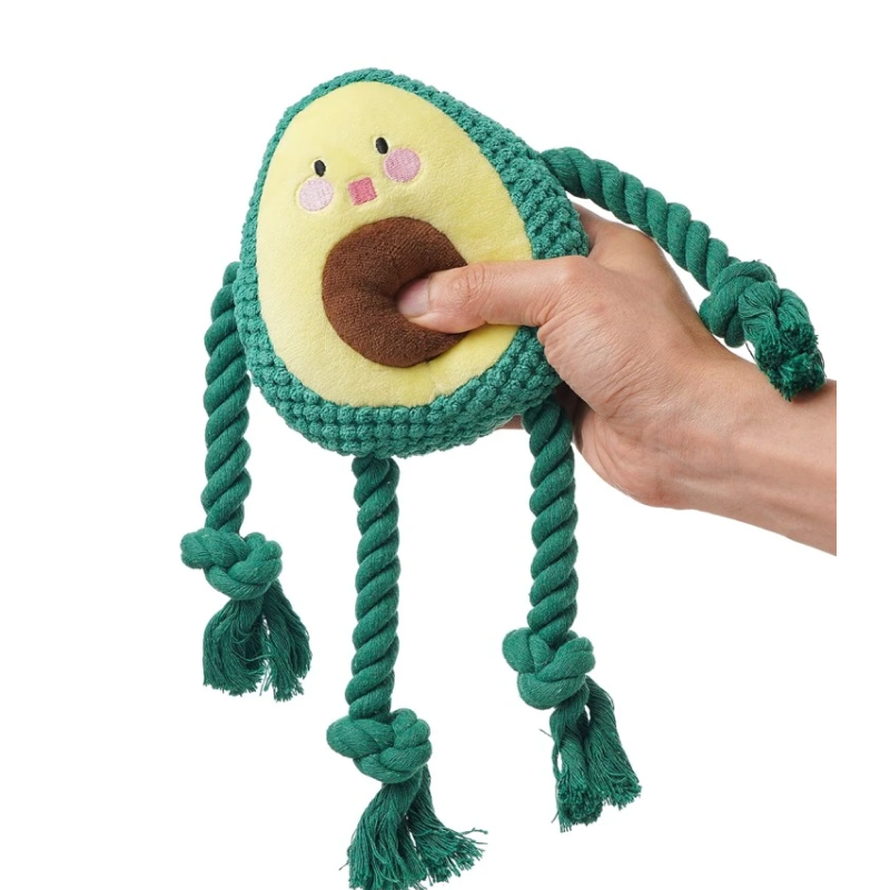 Juguete de felpa para mascotas con diseño de palta