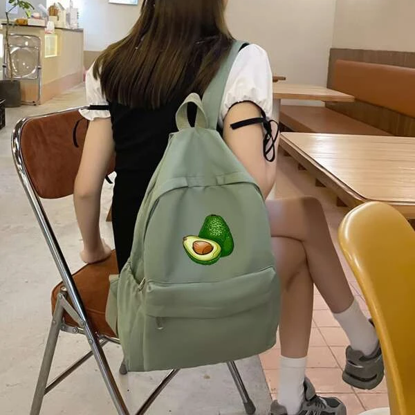 Mochila con estampado de palta