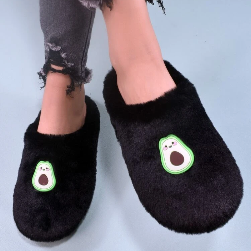 Pantufla palta de pelo sintético